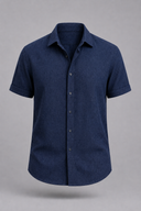 Men’s premium linen short sleeve shirt with textured fabric and refined minimalist silhouette by Thorvyn