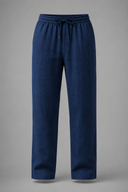Men’s premium white linen trousers with relaxed tailored fit and adjustable drawstring waistband by Thorvyn