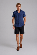 Men’s premium linen short sleeve shirt with textured fabric and refined minimalist silhouette by Thorvyn