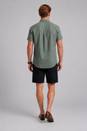 Men’s premium linen short sleeve shirt with textured fabric and refined minimalist silhouette by Thorvyn