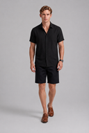 Men’s premium linen short sleeve shirt with textured fabric and refined minimalist silhouette by Thorvyn