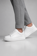 Men’s premium minimalist low-top sneaker with clean luxury silhouette by Thorvyn