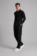 Men’s premium tailored wide-leg trousers with pleated front and minimalist luxury silhouette by Thorvyn