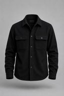 Men’s premium suede-style overshirt with structured pockets and refined minimalist silhouette by Thorvyn