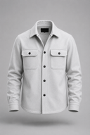 Men’s premium suede-style overshirt with structured pockets and refined minimalist silhouette by Thorvyn