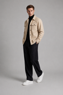 Men’s premium suede-style overshirt with structured pockets and refined minimalist silhouette by Thorvyn
