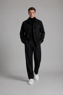 Men’s premium suede-style overshirt with structured pockets and refined minimalist silhouette by Thorvyn