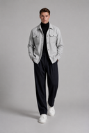 Men’s premium suede-style overshirt with structured pockets and refined minimalist silhouette by Thorvyn