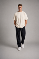 Men’s premium oversized heavyweight hoodie with minimalist luxury silhouette by Thorvyn