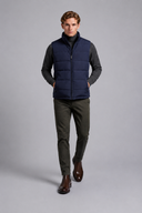 Men’s premium insulated puffer vest with minimalist design and structured collar by Thorvyn