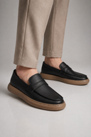 Men’s premium minimalist penny loafers with refined luxury casual silhouette by Thorvyn