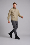 Men’s premium lightweight utility jacket with structured collar and minimalist zip detailing by Thorvyn