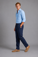 Men’s premium white linen trousers with relaxed tailored fit and adjustable drawstring waistband by Thorvyn 